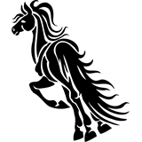 Vinilo decorativo caballo tribal 06