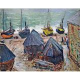 Barcas en la playa de Etretat, 1885