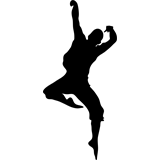 Vinilo decorativo silueta de un hombre bailando