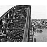 Sídney desde el puente en blanco y negro