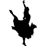 Vinilo decorativo silueta bailarina flamenca