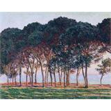 Bajo los pinos en el final del día , 1888