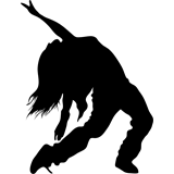 Vinilo decorativo silueta coreografía baile moderno
