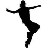 Vinilo decorativo silueta hombre baile contemporáneo