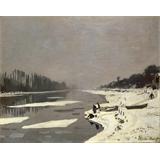 Témpanos de hielo en el Sena en Bougival, 1867-1868