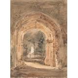 Iglesia del este de Bergholt , que mira hacia fuera del arco sur de la torre arruinada