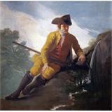 Cazador al lado de una fuente 
