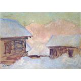 Norway, Houses under the Snow, 1895