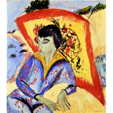 Erna con el Japón de pantalla