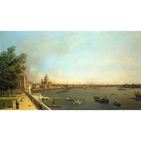 Londres - El Thames de la Somerset House Terrace hacia la Ciudad