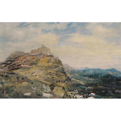 Ciudad italiana en la colina