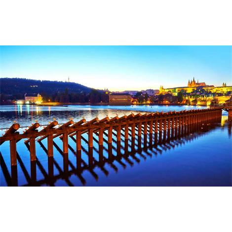 Vista de noche de Praga