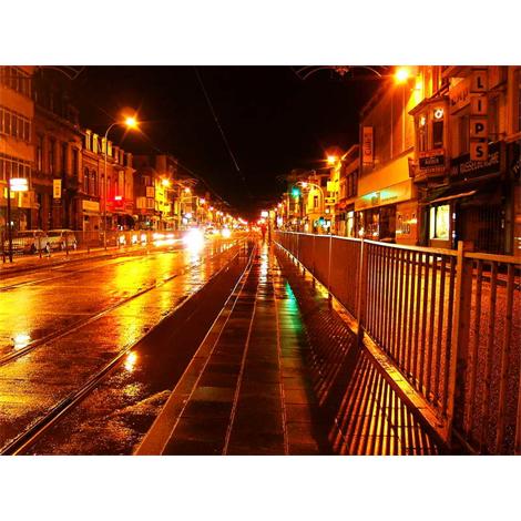 Calle de Amberes en la noche