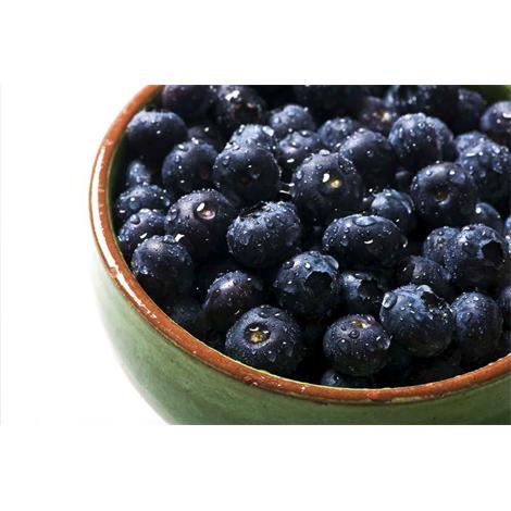 Fruta, arándanos en el cuenco