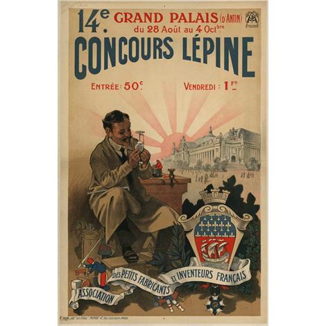 Cartel para el concurso Lépine en Gran Palacio, 1910