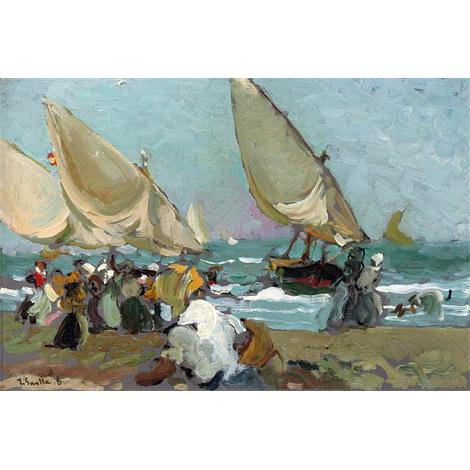 Barcas en la playa de Valencia 