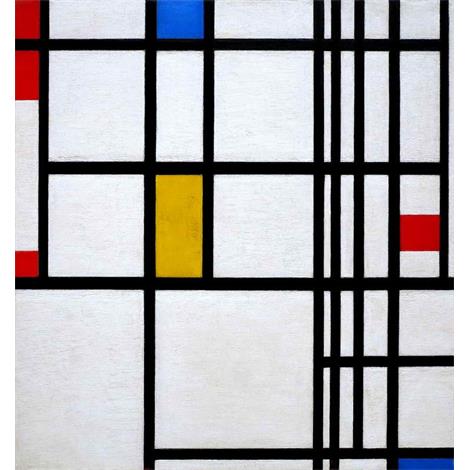 Composición en rojo, azul y amarillo