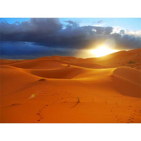 Puesta de sol en el desierto