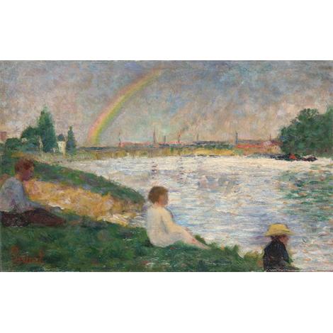 El arco iris - Estudio para ' Bañistas en Asnières '