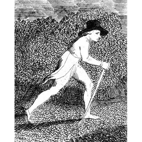 Viajeros con prisa por la tarde