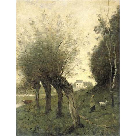 Paisaje con los sauces