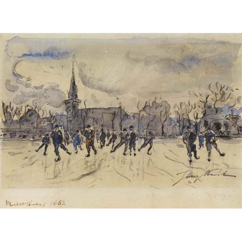 Jongkind Schlittschuhläufer 