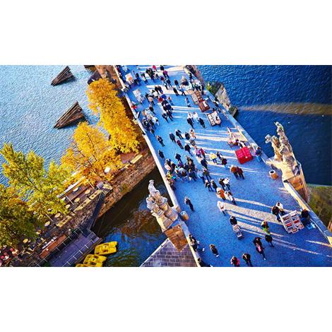 Puente Charles desde arriba en Praga