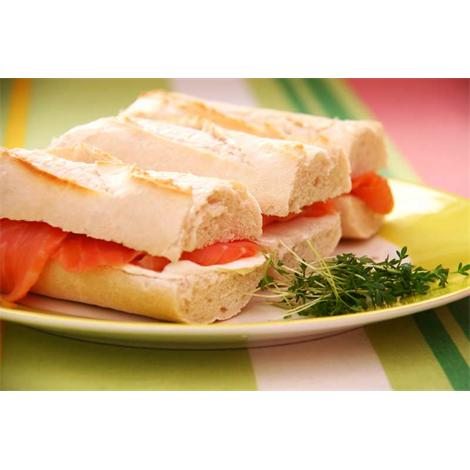 Alimento, bocadillo de salmón y queso