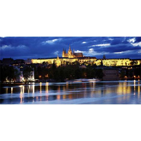 Vista de noche de Praga