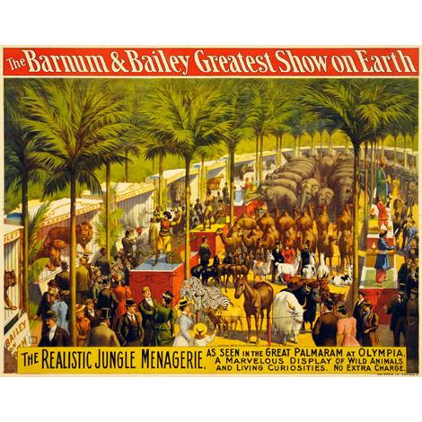 La casa de fieras de la selva realista de Barnum y Bailey