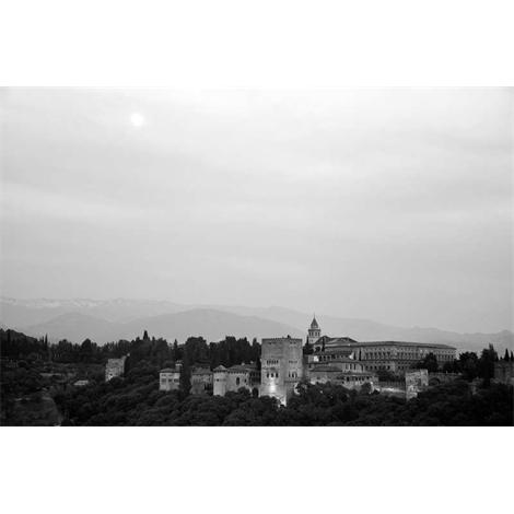 Granada La Alhambra en blanco y negro