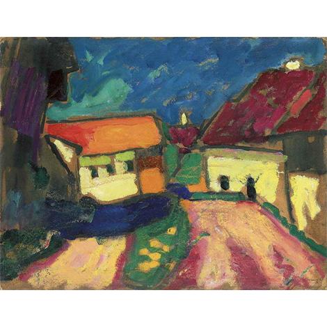 Estudio del paisaje - calle de la aldea