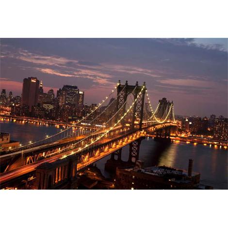 Puente de Manhattan de Nueva York de noche