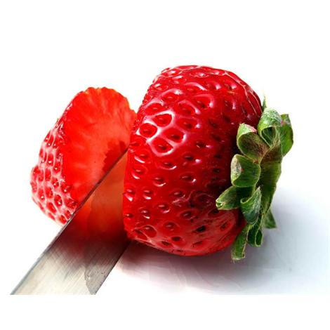 Fruta, cortando la fresa