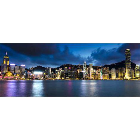 Puerto de Hong Kong de noche