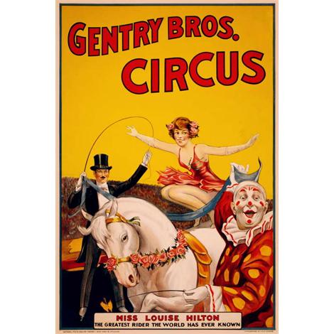 Gentry Bros. cartel del circo - Louise Hilton