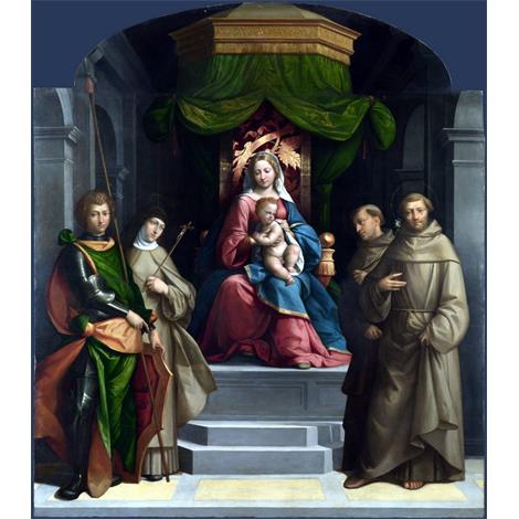 La Virgen y el Niño con los Santos