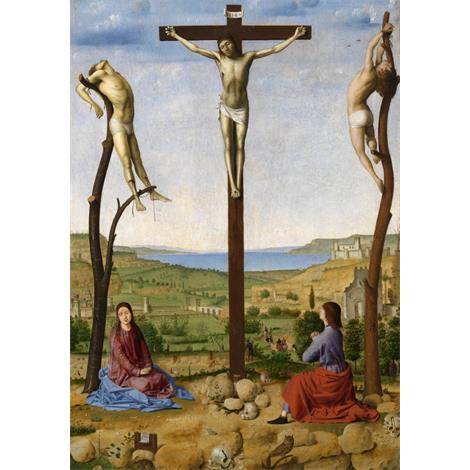 Calvario, Crucifixión con Santa María y San Juan Evangelista