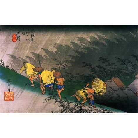 Los viajeros sorprendidos por una lluvia repentina