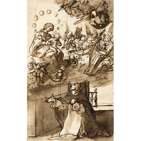 Aparición de la Virgen a un santo dominico