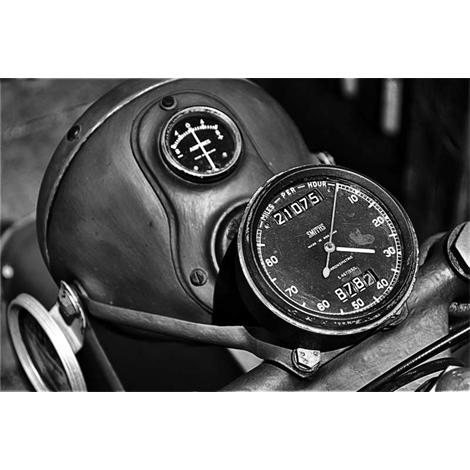 Moto clásica detalle