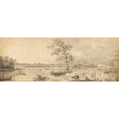 Old Bridge Walton visto desde la orilla de Middlesex