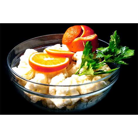 Alimento, coliflor, naranja y perejil