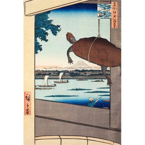 Puente de Mannen , Fukagawa , de la serie - cientos vistas famosas de Edo -