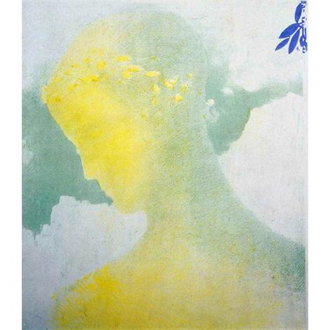 Árboles sobre un fondo amarillo 