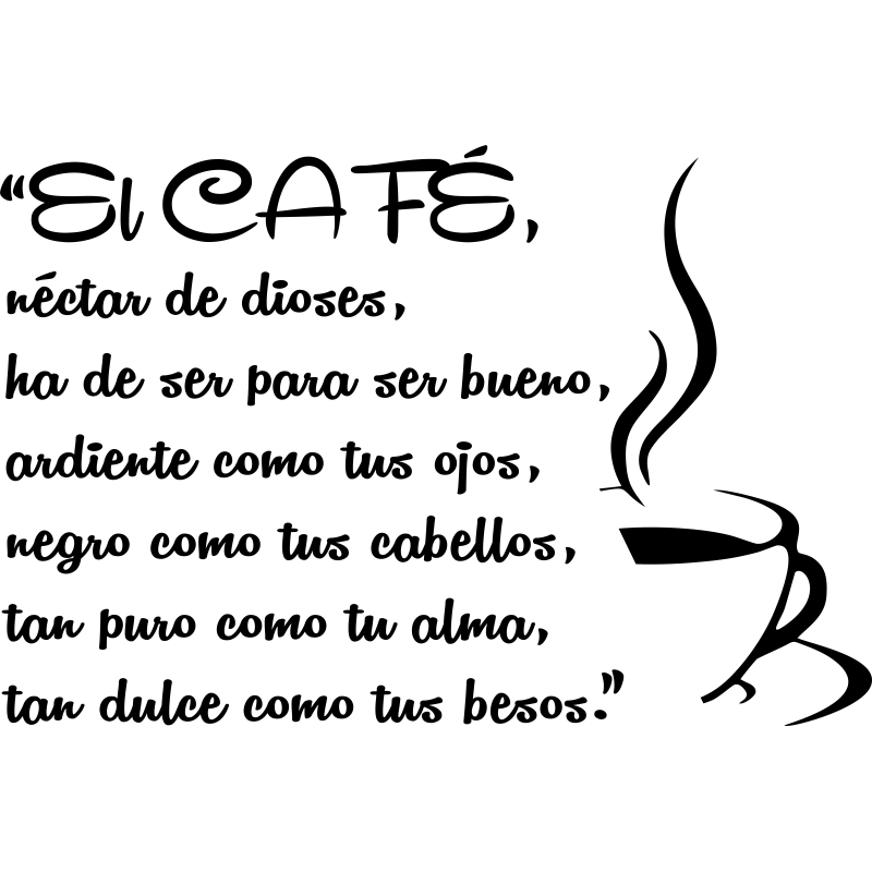 Si tienes una cafetería o restaurante, puedes decorarla con esta pegatina s