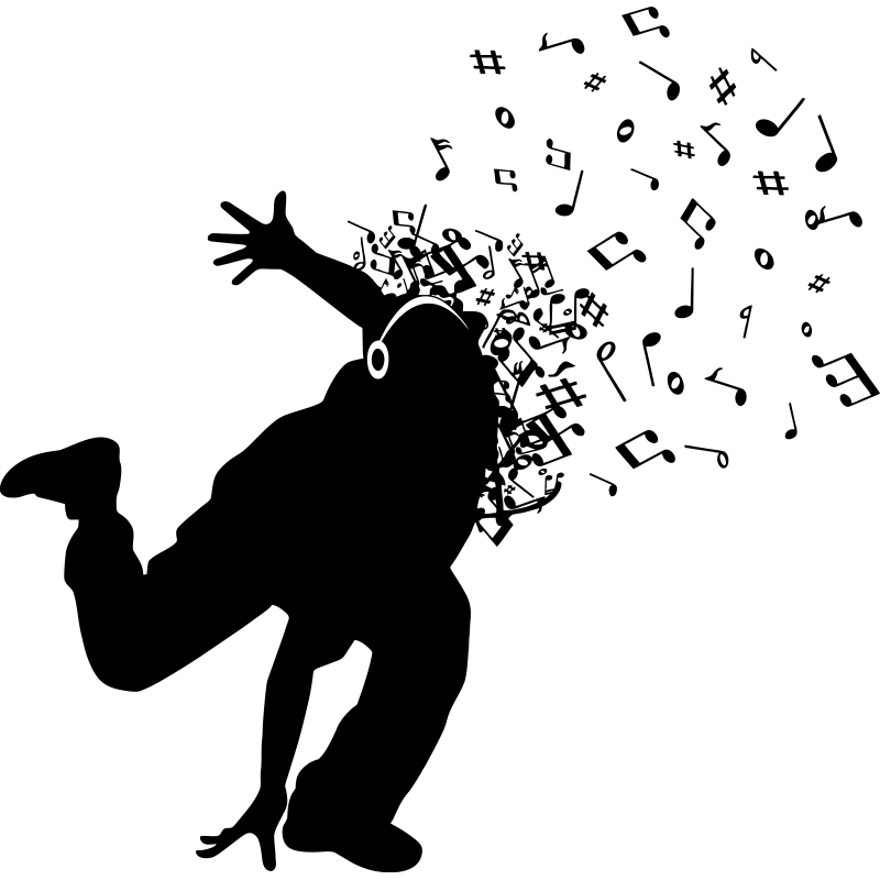 Este vinilo decorativo de un joven que baila mientras escucha música es ide