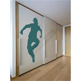 Vinilo decorativo silueta hombre con gorra bailando