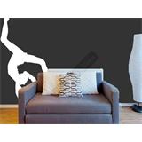 Vinilo decorativo silueta bailarina voltereta