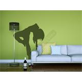 Vinilo decorativo silueta de una bailarina moderna